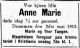 Dødsannonse Anne Marie Tangen