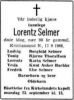Dødsannonse Lorentz Elster Selmer