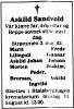 Dødsannonse Askild Sandvold