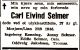 Dødsannonse Carl Eivind Selmer