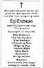 Dødsannonse Egil Endresen