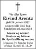 Dødsannonse Eivind Arentz