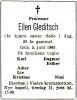 Dødsannonse Ellen Gleditsch