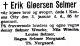 Dødsannonse Erik Gløersen Selmer