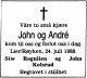 Dødsannonse John og Andrè Kolsrud Dødsannonse John og Andrè Kolsrud