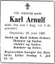 Dødsannonse Karl Arnulf Selmer