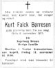 Dødsannonse Kurt Falck-Børresen Dødsannonse Kurt Falck-Børresen