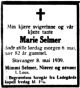 Dødsannonse Anne Marie Sophie Selmer