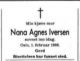Dødsannonse Nana Agnes Iversen