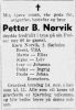 Dødsannonse Petter Bentson Norvik