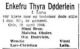 Dødsannonse Thyra Døderlein