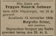 Dødsannonse Trygve Henrik Selmer