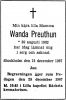 Dødsannonse Wanda Ellinor Preuthun