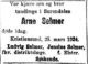 Dødsannonse Arne Selmer