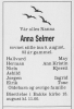 Dødsannonse Anna Selmer