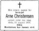 Dødsannonse Arne Christensen
