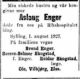 Dødsannonse Aslaug Enger