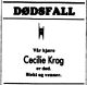 Dødsannonse Cecilie Krog