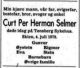 Dødsannonse Curt Per Herman Selmer