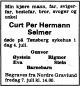 Dødsannonse Curt Selmer