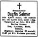 Dødsannonse Dagfin Selmer