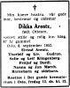 Dødsannonse Dikka Arentz