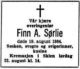 Dødsannonse Finn Andreas Sørlie