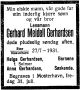 Dødsannonse Gerhard Meidell Gerhardsen
