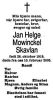 Dødsannonse Jan Helge Mowinckel Skavlan