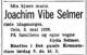Dødsannonse Joachim Christian Vibe Selmer