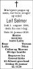 Dødsannonsen for Leif Selmer 1958-2010 Dødsannonsen for Leif Selmer 1958-2010