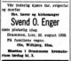 Dødsannonse Svend Olsen Enger