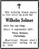 Dødsannonse Wilhelm Selmer
