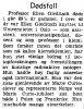 Dødsmelding Ellen Gleditsch