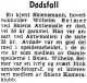Dødsfall Wilhelm Selmer