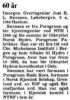 Just Riddervold Lindeman Swensen 60 år.